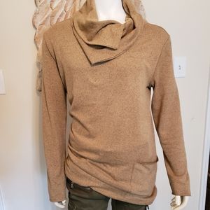 MENS COWL NECK MODERN LIGHTWEIGHT COTTON SWEATER